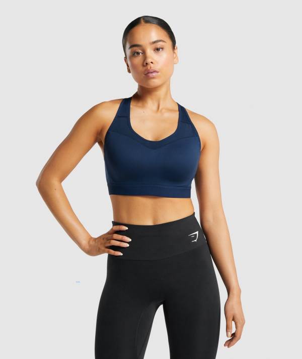 Damske Športové Podprsenky Gymshark Open Back Námornícka Modrá | DF8247901